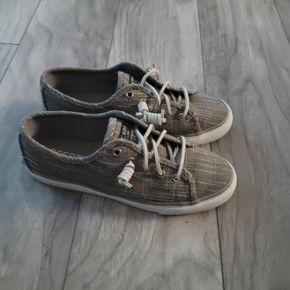Sperry Seacoast Linen Sneakers size 6M